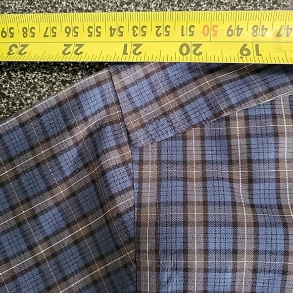 Eddie Bauer Men's Shirt Size XL Tall Blue Plaid Relax Fit Button Down Collar - Picture 8 of 11